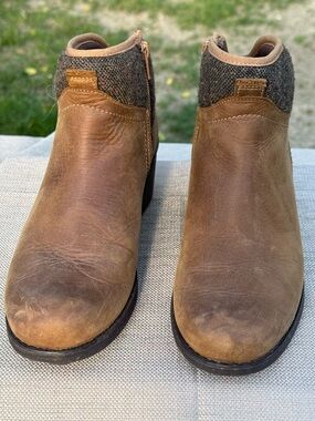 Merrell Chateau Brown Leather/Tweed Waterproof Short Boots